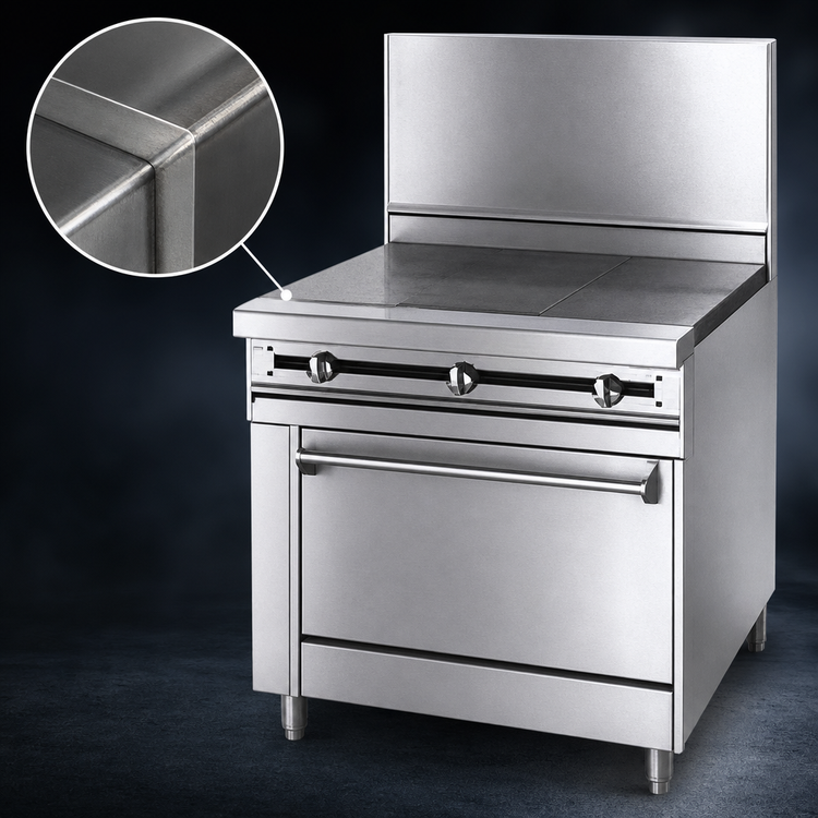Product image #3 for Titan JTRH-2HT-A 24 Inch Heavy Duty Gas Range with Two Hot Tops and Cabinet Base