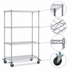 Thumbnail image #3 for Eagle Group 4-Tier Chrome Wire Shelving Dolly Truck, 69