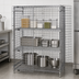 Thumbnail image #3 for Quantum 60 Inch W x 18 Inch D x 63 Inch H Stationary Wire Security Cage with 2 Intermediate Shelves, Chrome-Plated