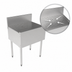 Thumbnail image #4 for Top Shelf TS Series 29-Inch Wide Freestanding Stainless Steel Underbar Drainboard with 6-Inch Backsplash
