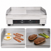 Thumbnail image #3 for Omcan USA 24-Inch Countertop Electric Griddle with Half Ribbed/Half Smooth Surface