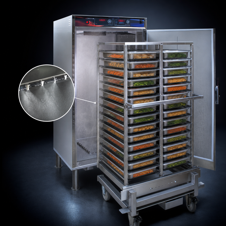 Product image #3 for Cres Cor AquaTemp Roll-In Heated Holding Cabinet, 1 Section, 32 School Basket Capacity