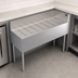 Thumbnail image #3 for Krowne Royal Series Stainless Steel Free Standing Underbar Corner Drainboard with Right End Return, 48 Inch