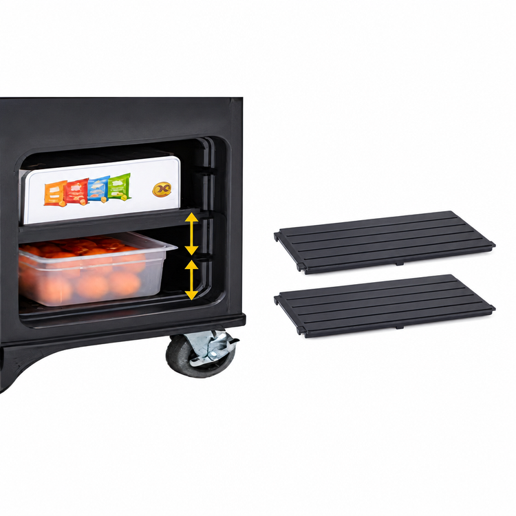 Product image #3 for Cambro Adjustable Lower Cabinet Shelf Set of 2 for CVC75 Vending Cart