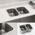 Thumbnail image #3 for Eagle Group Two-Compartment Self-Rimming Drop-In Sink with No Deck, 18 x 24 x 13.5-Inch Bowls