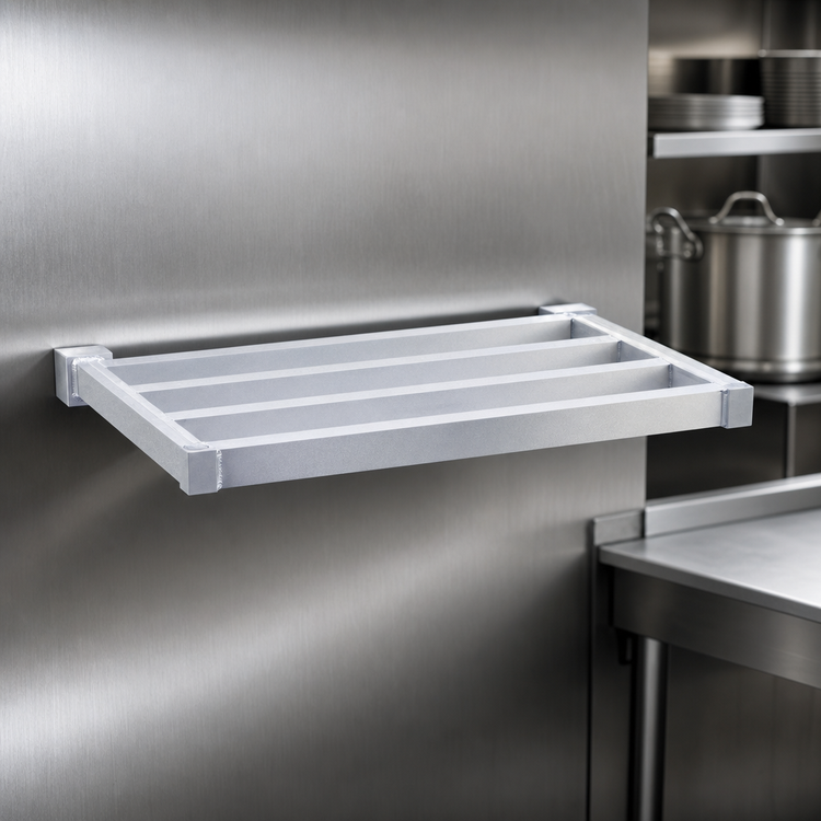 Product image #4 for New Age Adjust-A-Shelf Heavy-Duty Wall-Mounted Aluminum Shelf, 30 x 30 Inches, 2000 lb. Capacity
