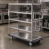 Thumbnail image #3 for Metro MQ-512F-H Stainless Steel Queen Mary Cart with 5 Flat Shelves