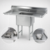 Thumbnail image #3 for Advance Tabco 1-Compartment Fabricated Sink with Left and Right Drainboards, 24 x 24 x 14-Inch Bowl, 72-Inch Wide