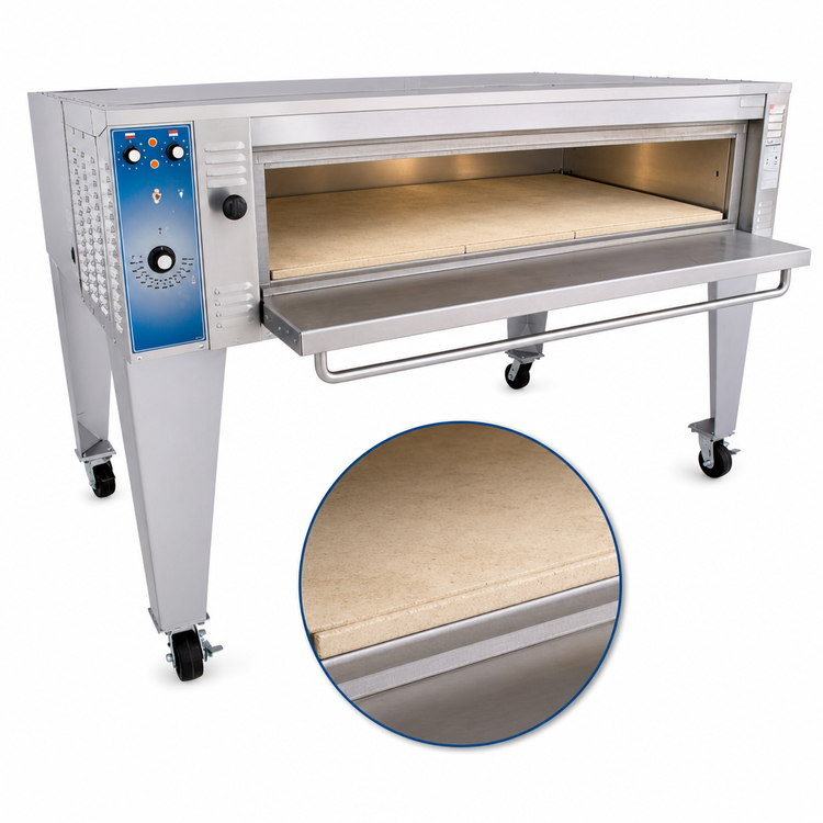 Product image #3 for Bakers Pride Super Deck Series Single-Deck Electric Pizza Deck Oven, 57"W x 36"D x 7"H Cavity, 12 kW