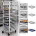 Thumbnail image #3 for Lifetime Series Universal Aluminum Bun Pan Rack with Casters, 12 Full-Size Pan Capacity, 21-1/2 x 26 x 73 Inches