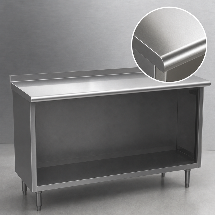 Product image #3 for Spec-Master 96 Inch x 30 Inch Underbar Work Table with Open Front Cabinet Base
