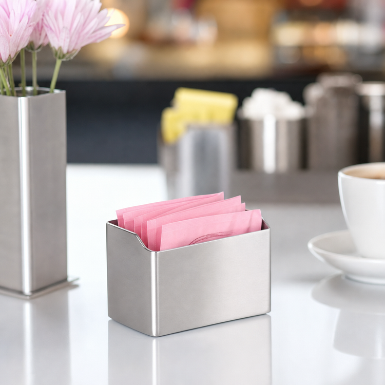 Product image #3 for American Metalcraft Stainless Steel Sugar Packet Tray, Satin Finish, 4-1/4 x 2-1/4 x 1 Inch