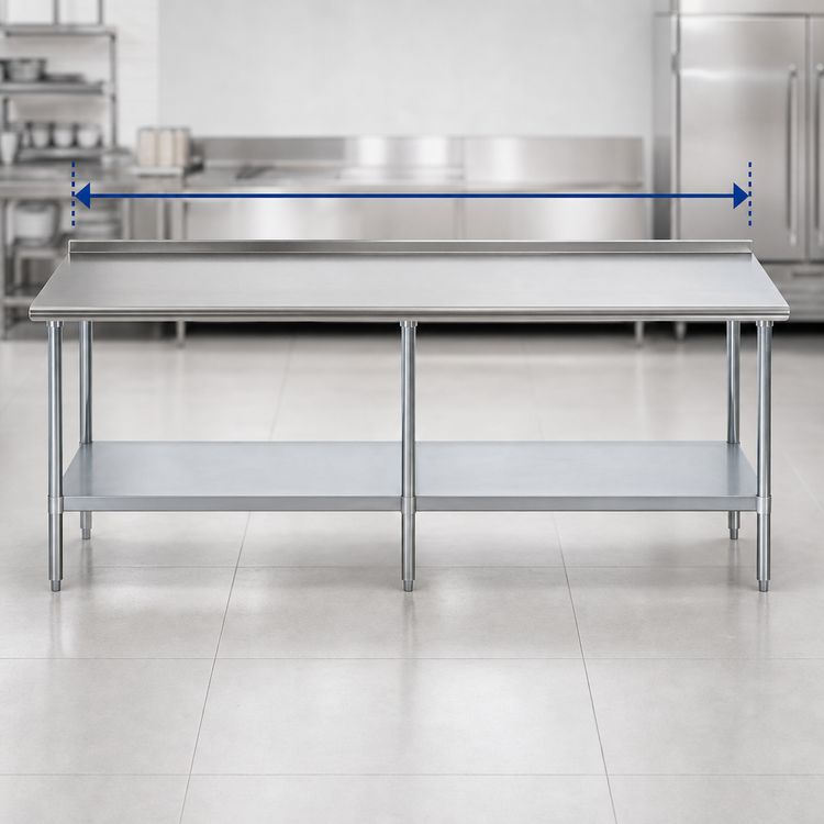 Product image #3 for Serv-Ware 84-Inch Commercial Work Table with Turnup