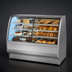 Thumbnail image #3 for True 59-1/4 Inch Dual Zone Curved Glass Full Service Merchandiser with Self-Contained R290 Refrigeration, Stainless Exterior, White Interior