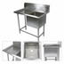 Thumbnail image #3 for John Boos Pro-Bowl 1-Compartment Stainless Steel Sink with 18-Inch Left Drainboard and 10-Inch Backsplash