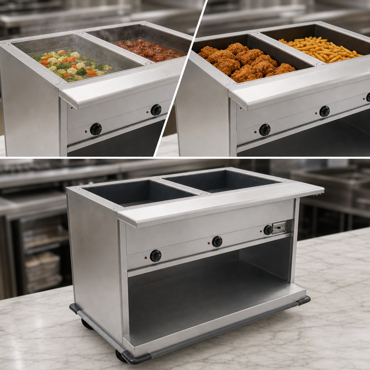 Product image #3 for Spec-Master Portable Hot Food Table, 2 Full-Size Wet/Dry Wells, Electric