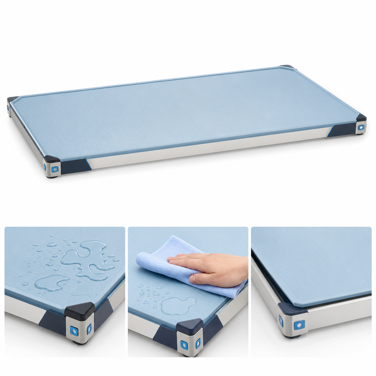 Product image #3 for MetroMax i 54-Inch x 24-Inch Solid Blue Polymer Shelf with Microban
