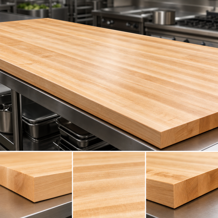 Product image #3 for Boos Block 144-Inch x 38-Inch Edge-Grain Maple Kitchen Countertop, Penetrating Oil Finish