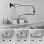 Thumbnail image #3 for Fisher 2267 Wall-Mount Pot Filler Faucet, 8-Inch Adjustable Centers, 10-Inch Control Swing and Double-Joint Spouts