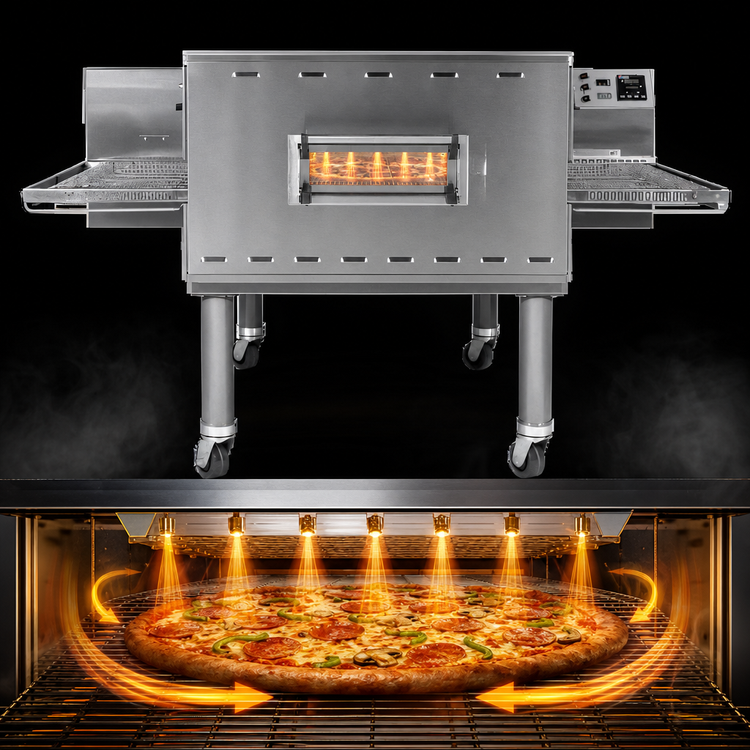 Product image #3 for Middleby Marshall PS3240E-1 Impingement PLUS Single Deck Electric Conveyor Oven with 40.5-Inch Chamber