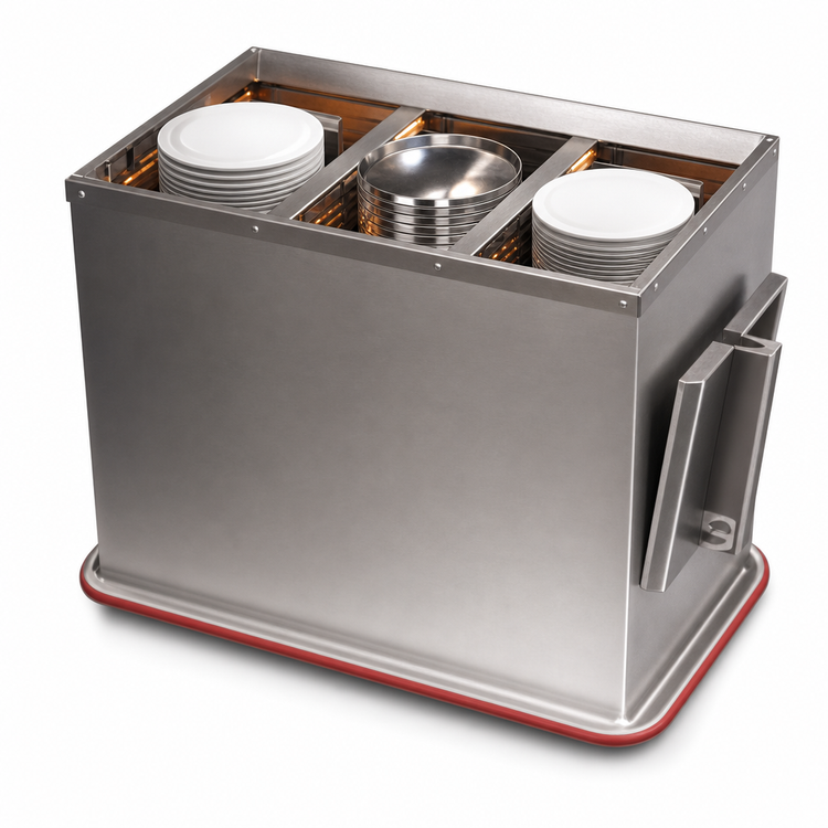 Product image #3 for Carter-Hoffmann 3-Silo Heated Convection Base Heater / Plate Dispenser, 208V