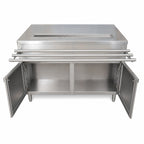 Thumbnail image #3 for BK Resources US-3048S-H 48-Inch Stainless Steel Self-Serve Counter with Enclosed Cabinet Base, Tray Drop Shelf, and Urn Trough with Drain