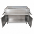 Thumbnail image #3 for BK Resources 48-Inch x 30-Inch Stainless Steel Enclosed Cabinet Base Self-Serve Counter with Hinged Doors and Urn Trough