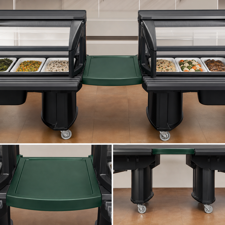 Product image #4 for Cambro Versa Food Bar™ Straight Cart Connector for Standard Height Food Bars and Work Tables, Kentucky Green