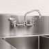 Thumbnail image #3 for Fisher 8-Inch Center Backsplash Faucet with 14-Inch Swing Spout and Lever Handles