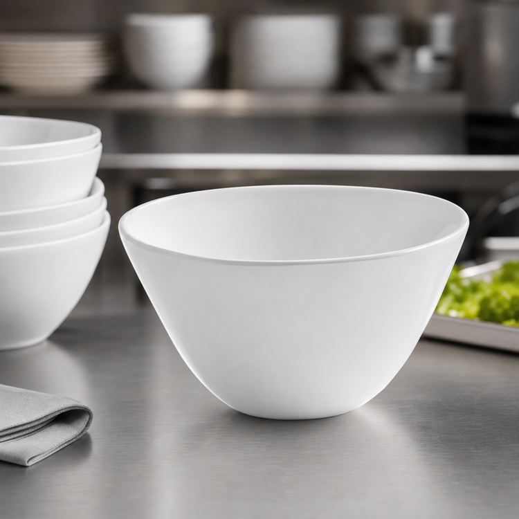 Product image #3 for American Metalcraft Crave Collection 40 oz. Round Coupe Melamine Bowl, Cloud