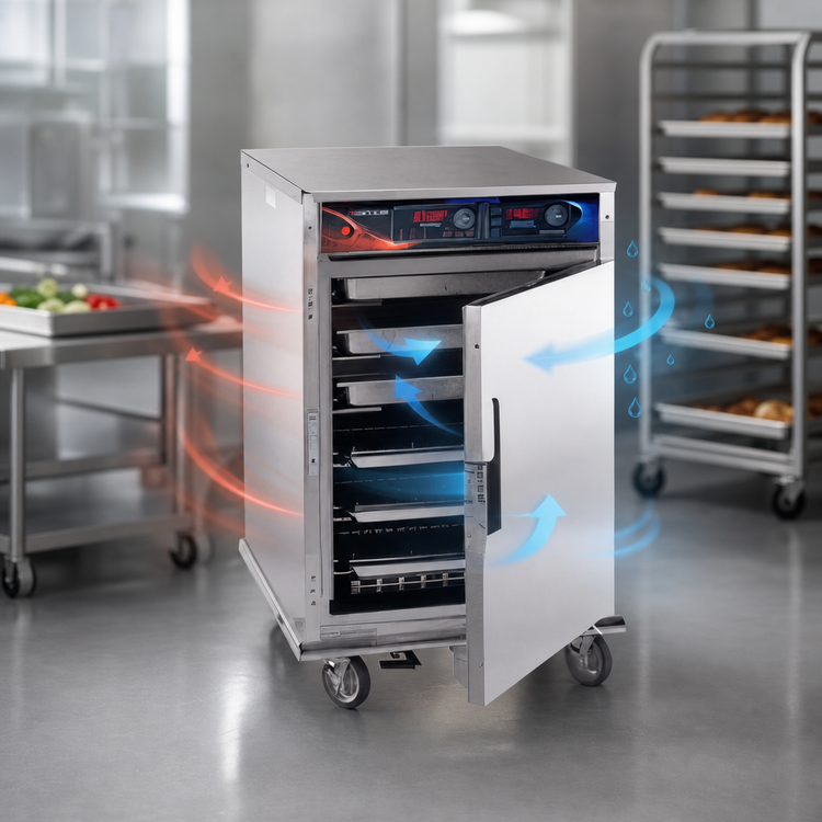 Product image #3 for Cres Cor Roast-N-Hold AquaTemp Mobile Half-Size Cook and Hold Convection Oven, 4700W, 240V, 1-Phase