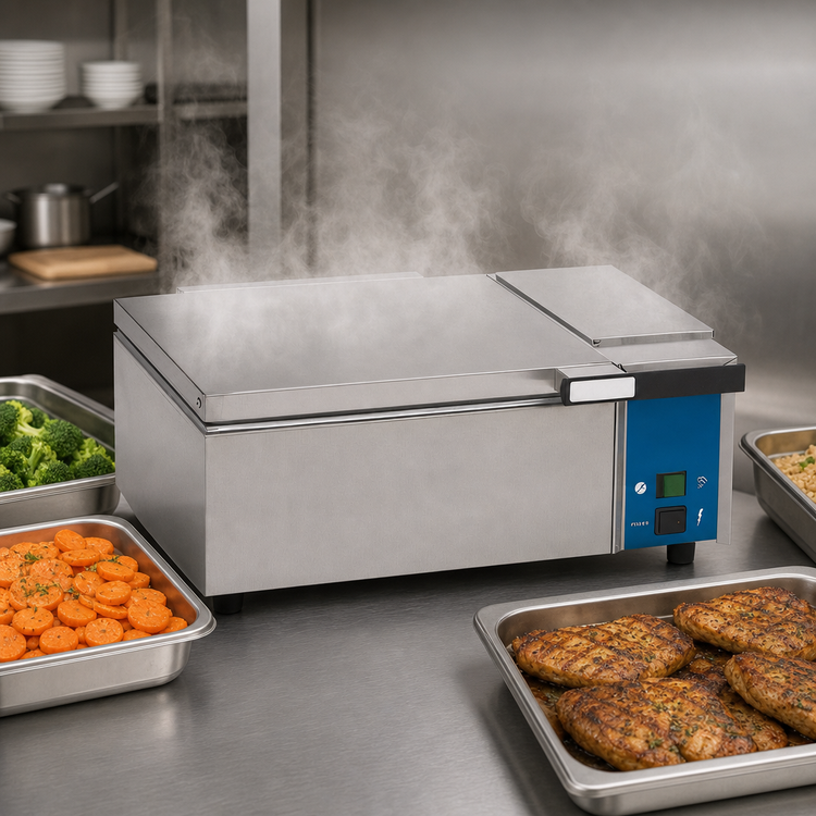 Product image #3 for Antunes Deluxe Steam Food Warmer, 2/3 Size Pan, Self-Contained Water Tank, 120V