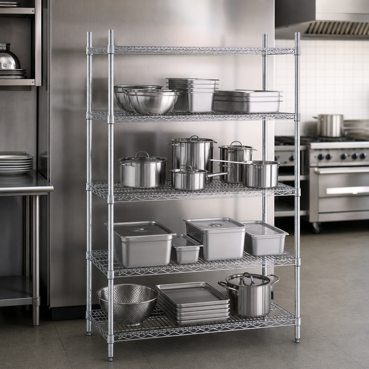 Product image #3 for Heavy Duty Chrome Plated Wire Shelf, 72 x 24 Inches