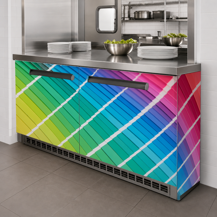 Product image #3 for Krowne Whole Unit Vinyl Wrap for 52-Inch Pass-Thru Cooler, Front and Sides
