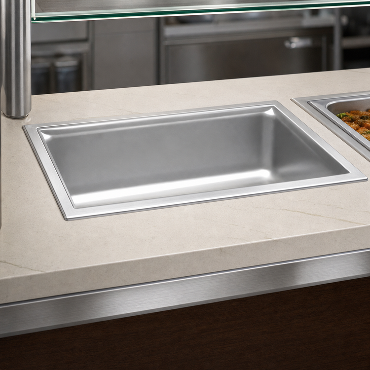 Product image #3 for Wells SS-206TU Electric Top-Mount Built-In Rectangular Hot Food Well, Wet/Dry, Thermostatic, 1 Full-Size Pan