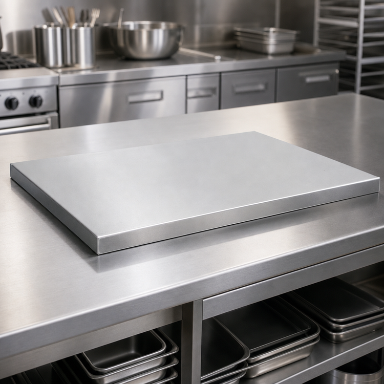Product image #3 for John Boos Stainless Steel Countertop, 132 x 42 x 1-1/2 Inch, Flat No Backsplash