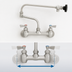 Thumbnail image #3 for Fisher Wall-Mount Pre-Rinse Faucet with 8-Inch Adjustable Centers and 20-Inch Double-Jointed Swing Spout
