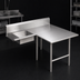 Thumbnail image #3 for John Boos Pro-Bowl L-Shaped Soiled Landing Dishtable with 10-Inch Landing Shelf, Right-to-Left Operation, 84-Inch Corner-to-End