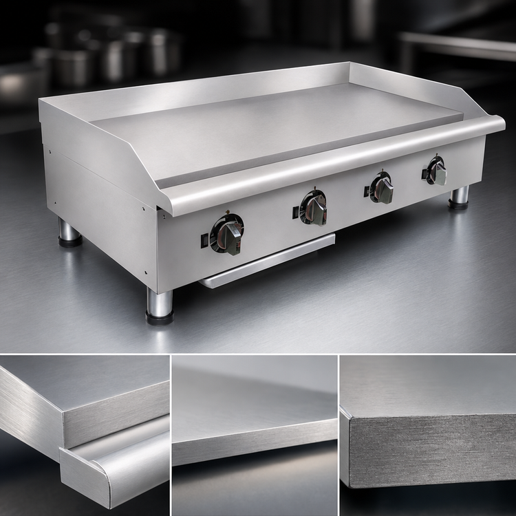 Product image #3 for APW Wyott Workline EG-36S 36-Inch Commercial Electric Countertop Griddle with Smooth Polished Steel Plate