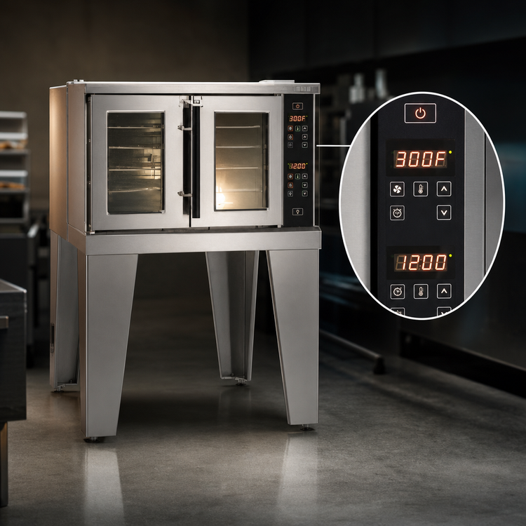 Product image #3 for Lang Marine ECOF-AP2M Full-Size 2-Deck Electric Convection Oven with Accu-Plus Solid State Controls