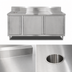 Thumbnail image #3 for John Boos 72-Inch Stainless Steel Beverage Unit Cabinet Base with Right Trash Chute, Hinged Doors, and 5-Inch Backsplash