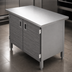 Thumbnail image #3 for John Boos 84-Inch x 24-Inch Stainless Steel Enclosed Work Table with Cabinet Base and Hinged Doors