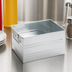 Thumbnail image #3 for American Metalcraft Rectangular Galvanized Steel Condiment Caddy, 7 x 5-3/4 x 4 Inches