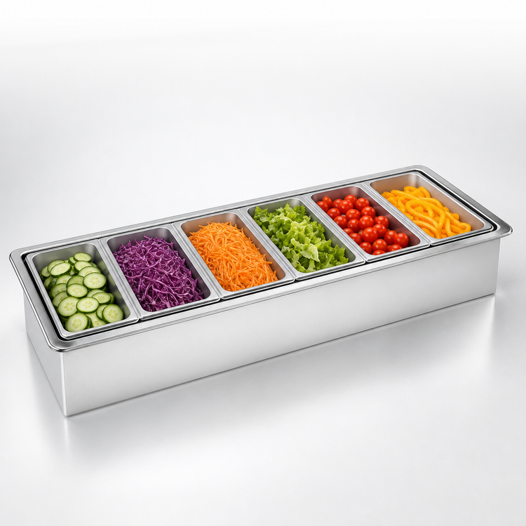 Product image #3 for Atlas Metal WIC-6 6-Pan Insulated Cold Food Drop-In Unit