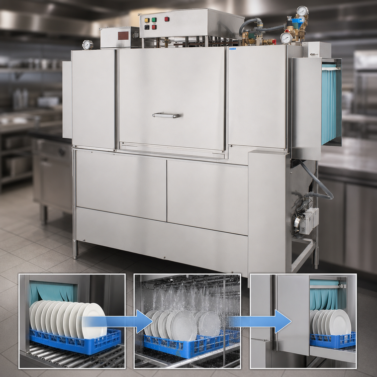 Product image #3 for Insinger Speeder 64-Inch High-Temperature Conveyor Dishwasher