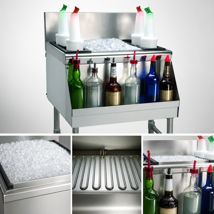 Product image #3 for Advance Tabco Prestige Supreme 30-Inch Stainless Steel Bar Ice Chest with 10-Circuit Cold Plate