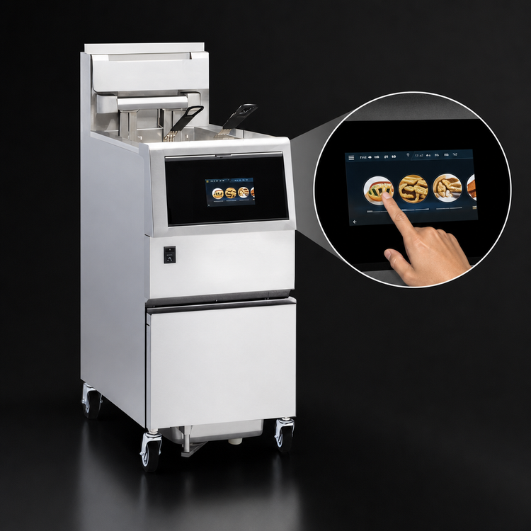 Product image #3 for Henny Penny F5 Open Electric Floor Fryer, 30 lb. Vat, Built-In Filtration