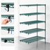 Thumbnail image #4 for Metro Super Erecta Super Adjustable Add-On Wire Shelving Unit, 24 x 24 x 74 Inches, 5 Shelves, Green Metroseal 3 Finish