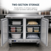 Thumbnail image #4 for Beverage-Air 36-Inch Two-Section Undercounter Freezer with 2 Solid Doors and 4 Shelves