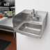 Thumbnail image #3 for John Boos Pro-Bowl Wall-Mount Stainless Steel Hand Sink with Side Splashes and Faucet Included